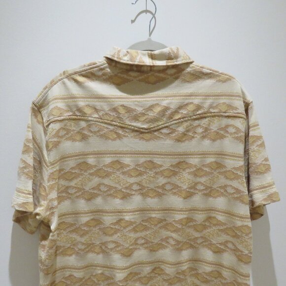 HOWLER BROS. Ranchero Polo Shirt Taki Jacquard Brown Rice Western Pearl Snap - Picture 13 of 16